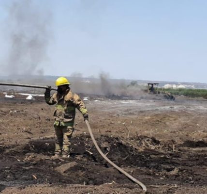 El incendio que se extendió por alrededor de 10 hectáreas, es conocido como “combustión sorda”, pues se generó en forma de brasas por debajo de una zona fangosa