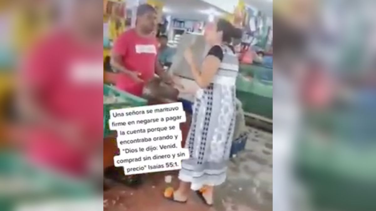 Mujer se va sin pagar en el mercado