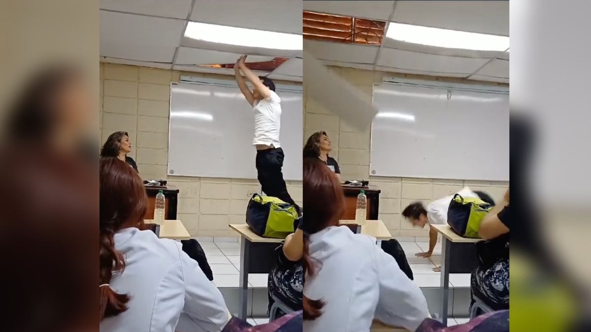 Estudiante choca con el techo