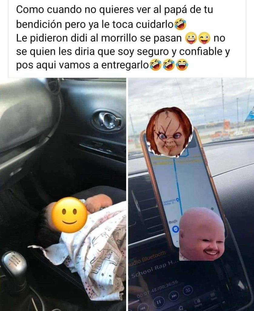 Mamá manda a su bebé por Didi para no ver a su ex