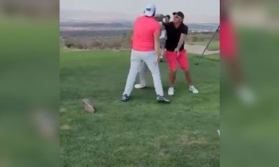 Pelea en un campo de golf