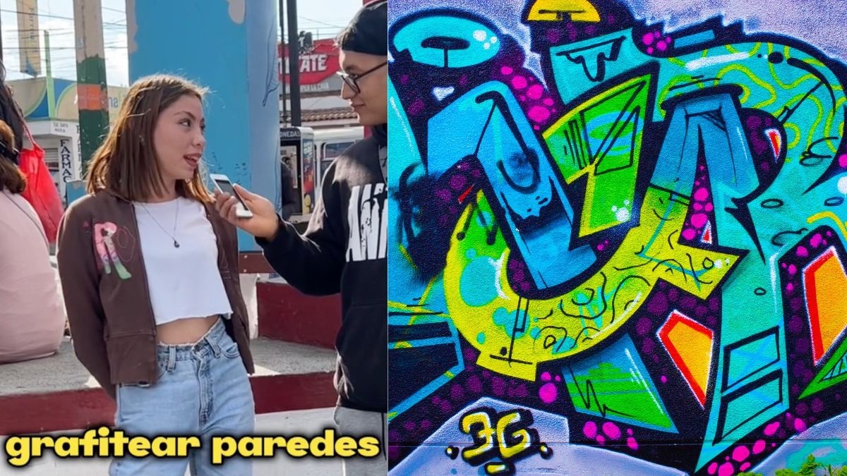 La peor cita romántica haciendo un grafiti