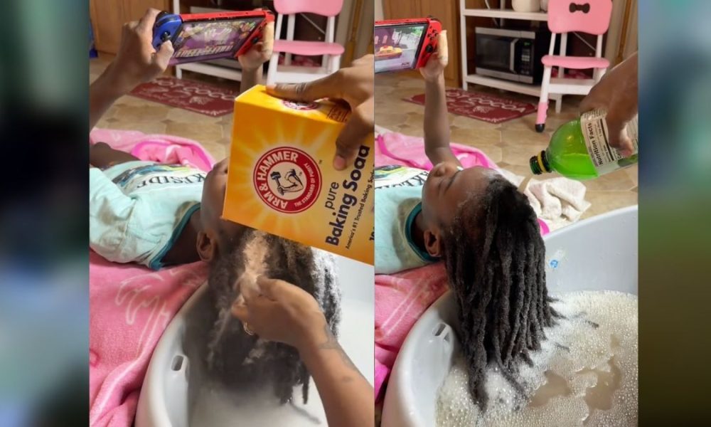 Lavado de cabello con rastas