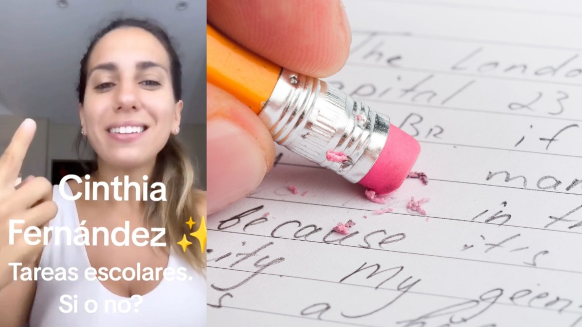 Mamá se queja por las tareas escolares de sus hijos